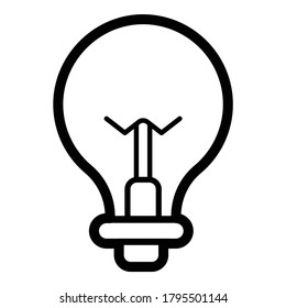 Lightbulb  Innovation Flat Icon Isolated On White Background