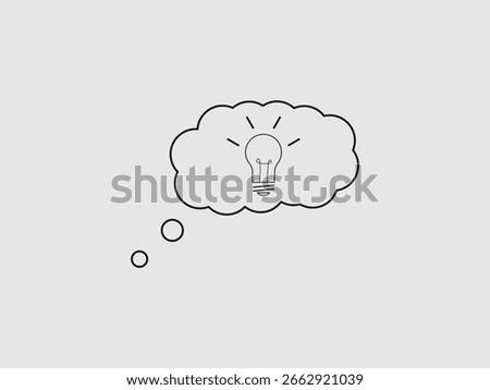 a lightbulb inside a thought bubble