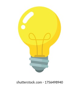 Bombilla. Icono aislado pictograma. Ilustración vectorial Eps 10.