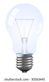 Lightbulb isolated on a white background. Vector illustration.