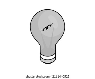 Lightbulb isometric design icon. Vector web illustration. 3d colorful concept
