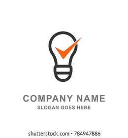 Lightbulb Lamp Creative Idea Logo Vector 