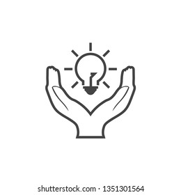 Lightbulb lamp graphic design template vector isolated illustration