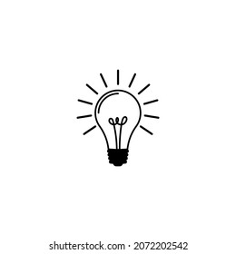 lightbulb lamp icon design template vector isolated illustration