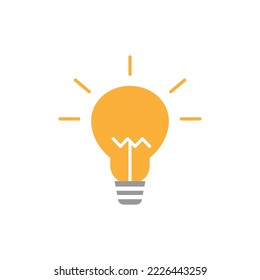 Lightbulb lamp icon logo design template vector isolated illustration