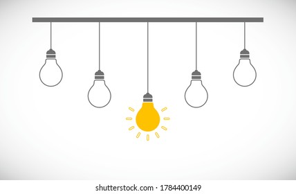 icono de concepto de equipo de líder de bombilla