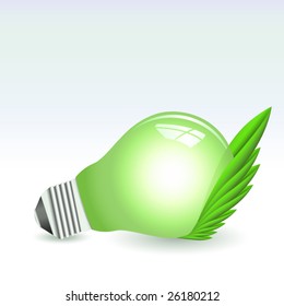 Lightbulb in leaves