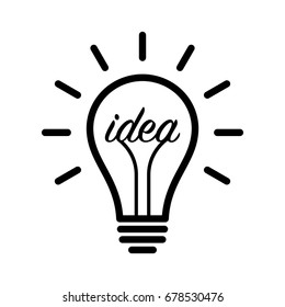 Lightbulb / Light Bulb Idea, Innovation Or Entrepreneurship Line Art Vector Icon For Apps And Websites