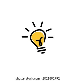 Plantilla de ilustración de icono de línea de luz