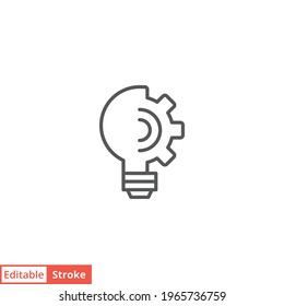 Lightbulb line icon. Simple outline style. Creative solution, lamp, light bulb symbol, technology, bright, inspiration concept. Vector illustration isolated on white background. Editable stroke EPS 10