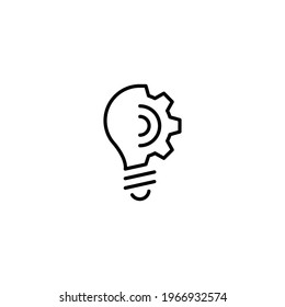 Lightbulb line icon. Simple outline style. Creative solution, lamp, light bulb symbol, technology, bright, inspiration concept. Vector illustration isolated on white background. EPS 10