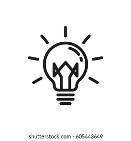 Lightbulb Line Icon. Vector