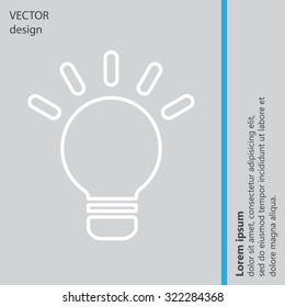 lightbulb line icon. vector design