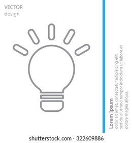 lightbulb line icon. vector design