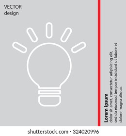 lightbulb line icon. vector design