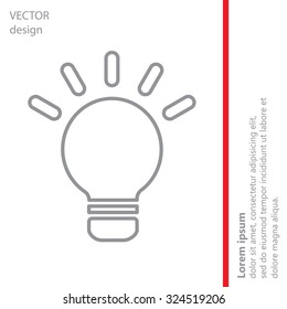 lightbulb line icon. vector design