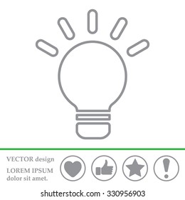 lightbulb line icon. vector design