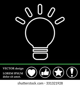 lightbulb line icon. vector design