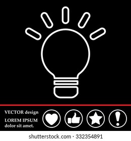 lightbulb line icon. vector design