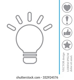 lightbulb line icon. vector design