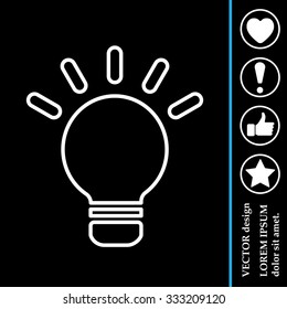 lightbulb line icon. vector design