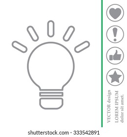 lightbulb line icon. vector design