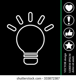 lightbulb line icon. vector design