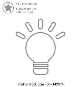 lightbulb line icon. vector design
