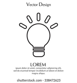 lightbulb line icon. vector design