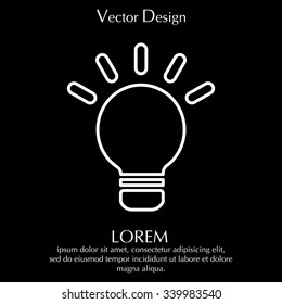 lightbulb line icon. vector design
