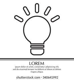 lightbulb line icon. vector design