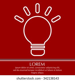 lightbulb line icon. vector design