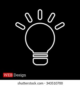 lightbulb line icon. vector design