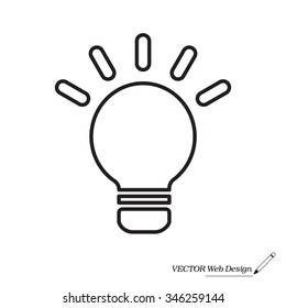 lightbulb line icon. vector design