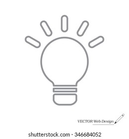 lightbulb line icon. vector design