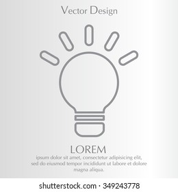 lightbulb line icon. vector design