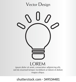 lightbulb line icon. vector design