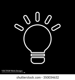 lightbulb line icon. vector design