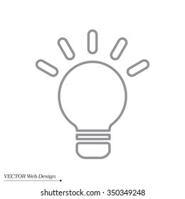 lightbulb line icon. vector design