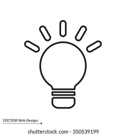 lightbulb line icon. vector design