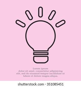lightbulb line icon. vector design