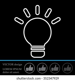 lightbulb line icon. vector design