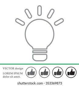 lightbulb line icon. vector design