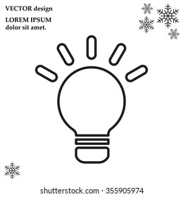lightbulb line icon. vector design