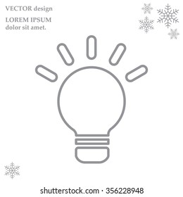 lightbulb line icon. vector design