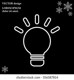 lightbulb line icon. vector design