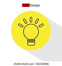 lightbulb line icon. vector design