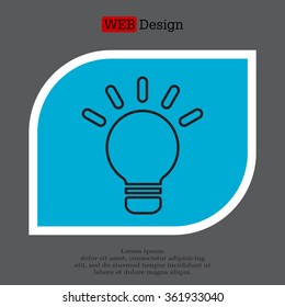 lightbulb line icon. vector design
