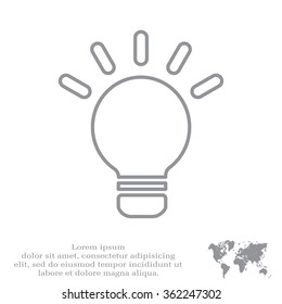 lightbulb line icon. vector design