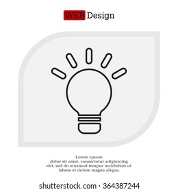 lightbulb line icon. vector design